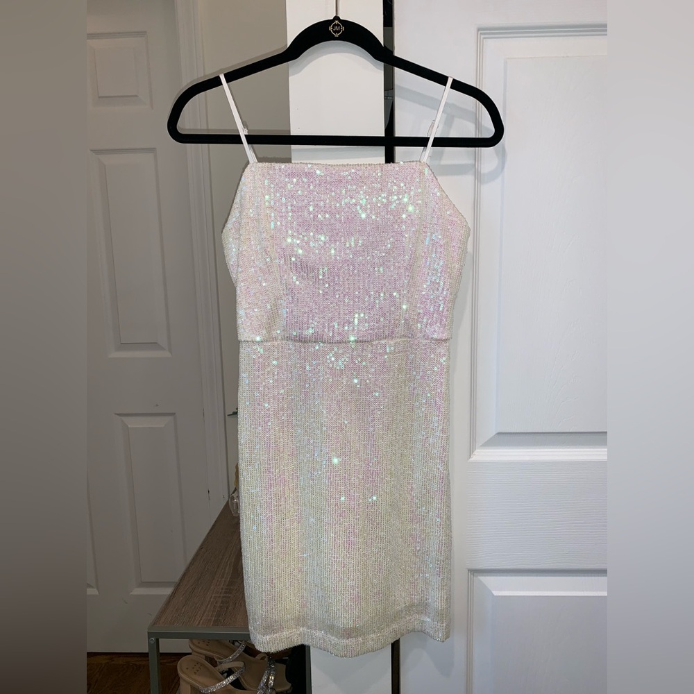 Iridescent Sequin Mini Dress